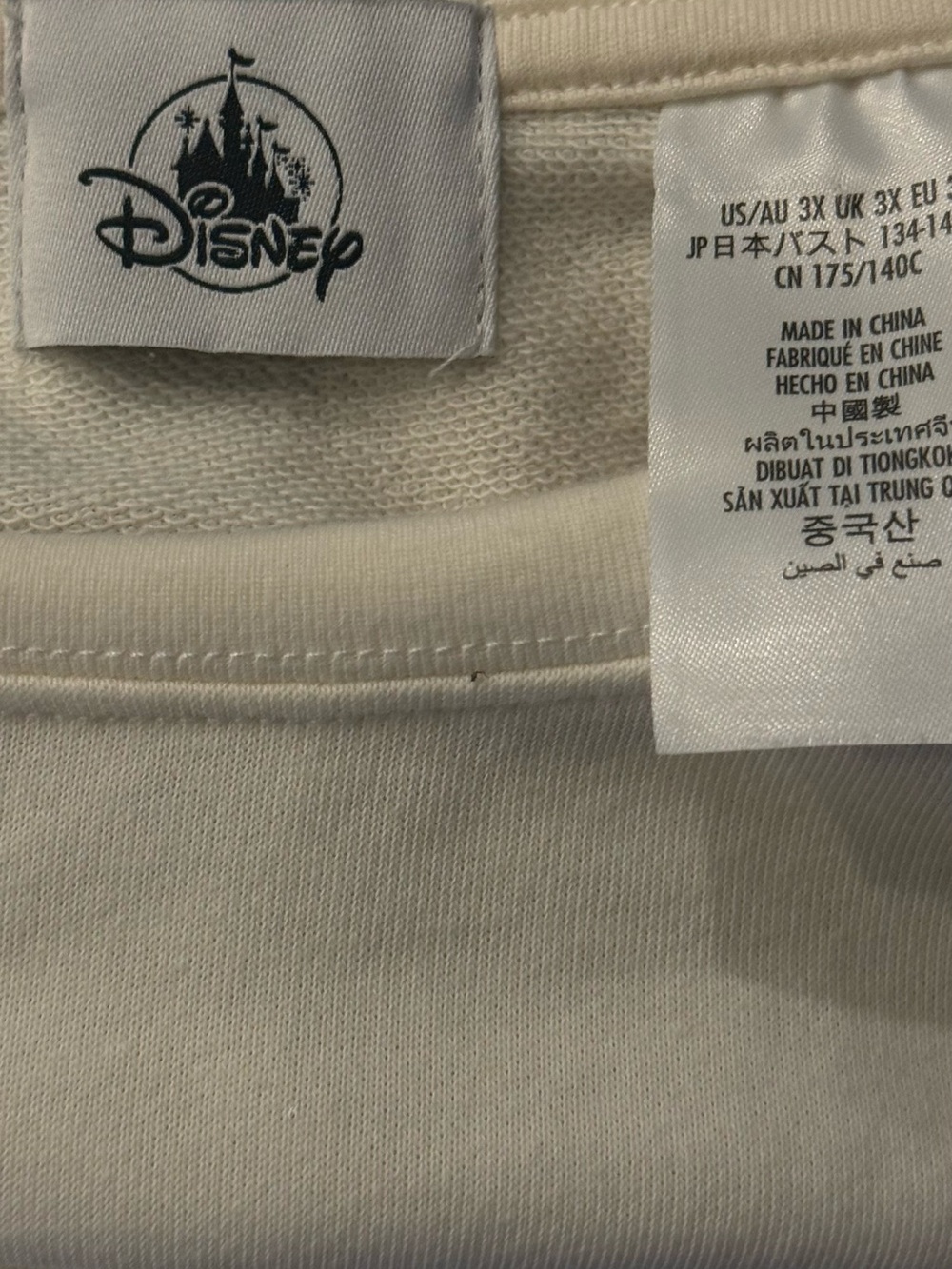 Walt Disney World Stitch Sweatshirt Cream Crewneck Pullover Womens 3X Plus Size - Picture 3 of 3